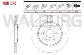 FREN DİSKI ARKA HAVALI 5 BJN 330X22X68X36,20 A4 2.0 TDI-1.8TFSI-2.0TFSI 2007-2015/A4 1.4 TFSI-2.0 TDI-2.0 TSI 2015-/A5 1.4 TFSI-2.0 TDI 2017/A6 2.0 TFSI-3.0 TDI 2010-/MACAN 2.0 - 3.0 SD 2014- resmi