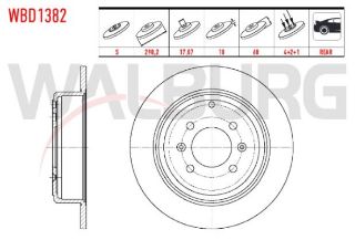FREN DİSKI ARKA DÜZ 4 BJN 290,20X10X71,07X60 PEUGEOT 406 (8B) 2.0İ 1995-2004 / 406 (8B) 1.8 1995-2004 / 406 (8B) 2.2 1995-2004 / 406 (8B) 3.0 V6 1995-2004 resmi