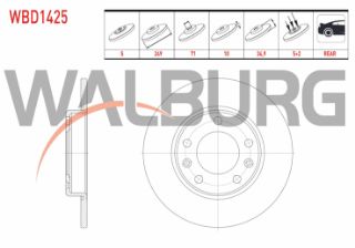 FREN DİSKI ARKA DÜZ PEUGEOT 308 II 1.6 HDI - 1.6 THP - 1.6 GTI 5 BİJON 249X10X71X34,9 2014- resmi