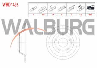 FREN DİSKI ARKA DÜZ 5 BİJON 284X10X67X51 SSANGYONG TIVOLI 1.6 / 1.6 XDI 2015- resmi