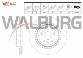 FREN DİSKI ÖN HAVALI 5 BJN 328X30X63,5X52 VOLVO XC60 D3 - D4 - D5 - 2.4 D 2008-2017 resmi