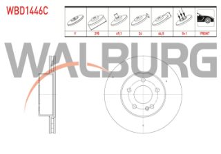 FREN DİSKI ÖN HAVALI KAPLAMALI 5 BJN 295X24X69,1X64,5 MERCEDES C 200 D BLUETEC (W205) 2015-/ C 180 2014-/ C 200 BLUETEC 2014- resmi
