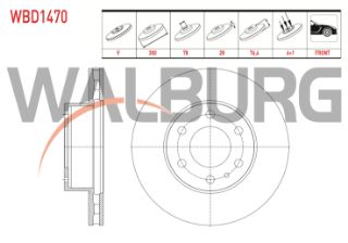 FREN DİSKI ÖN HAVALI 6 BJN 300X28X78X76,4 IVECO DAILY IV  (35S11?35S13-35S15?35S18) 2.3 D 2006-2011 resmi