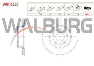 FREN DİSKI ÖN HAVALI 5 BJN 276X22X67X60MERCEDES VİTO (638) 108 CDI - 110 CDI - 112 CDI 1997-2003 resmi