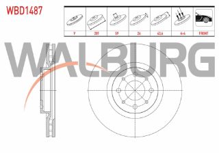 FREN DİSKI ÖN HAVALI 4 BJN 281X26X59X43,6 FIAT BRAVO 1.4İ - 1.4 T-JET 2006-2014 / ALFA ROMEO MİTO 1.3 JTD - 1.4 T - 1.6 JTD 2008- resmi