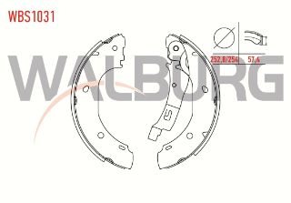 FREN PABUC BALATA ARKA FIAT DUCATO 2.3 JTD LEVYELI 254X57,4 MM 2002-2006/DUCATO 2.8 JTD 2002-2006/BOXER II 2.2 HDI 2002-2006/BOXER I 2.5 TDI 1994-2002/JUMPER I 2.5 TDI 1994-2002 resmi