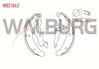 FREN PABUC BALATA ARKA FIAT PALİO (178BX) (178DX) 1.4İ LEVYELI 180X30 MM 1996-2005/FIAT PALİO (178BX) (178DX) 1.2İ 16V 1996-2005/FIAT PALİO (178BX) (178DX) 1.6İ 16V 1996-2005 resmi