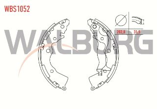 FREN PABUC BALATA ARKA HYUNDAİ ACCENT ERA 1.4İ 16V LEVYELI 202,8X31,5 MM 2006-2012/ACCENT ERA 1.5 CRDI- 2006-2012/ACCENT ERA 1.6 CVVT- 2006-2012/RİO II 1.5 CRDI- 2006-2011 resmi