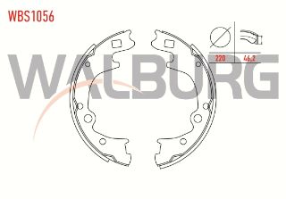 FREN PABUC BALATA ARKA HYUNDAİ H100 2.5 D KAMYONET 220X46,2 MM 1993-2004 resmi