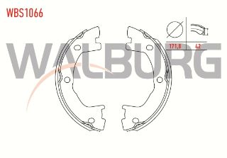 EL FREN BALATASI ARKA IVECO DAILY IV 3.0 171,8X42 MM 2006-2011 / IVECO DAILY IV 2.3İ 2006-2011 resmi