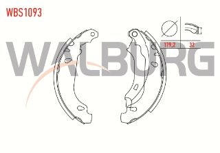 FREN PABUC BALATA ARKA PEUGEOT 206 (2A/C) 1.4 HDI LEVYELI 180X30 MM 1998-2006/ PEUGEOT 206 (2A/C) 1.4İ 16V- 1998-2006 resmi