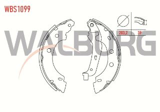 FREN PABUC BALATA ARKA RENAULT KANGOO (KC0/1) 1.4İ LEVYELI 203,2X39 MM 1998-2008/ KANGOO 1.5 DCI- 1998-2008/ KANGOO 1.9 D- 1998-2008 resmi