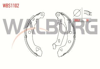 FREN PABUC BALATA ARKA RENAULT R19 1.4 LEVYELI 203,2X39 MM 1988-2001/ R19 1.6 1988-2001/ R19 1.9 D- 1988-2001/ R19 1.8İ 16V- 1988-2001/ R19 1.7 1988-2001 resmi