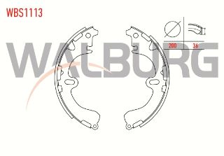 FREN PABUC BALATA ARKA 200X30/37MM TOYOTA COROLLA (E9) 1.3 - 1.6 - 1.8 D 1987-1993/ COROLLA (E10) 1.3İ - 1.6İ 1992-1997/ COROLLA (E11) 1.4İ - 1.6İ 1997-2002 resmi