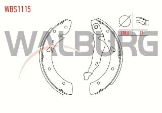 FREN PABUC BALATA ARKA TOYOTA AVENSİS (T22) 1.6 VVT-I LEVYELI 228,4X37 MM 1997-2003/AVENSİS (T22) 2.0 VVTI 1997-2003/AVENSİS (T22) 2.0 D4D 1997-2003 resmi