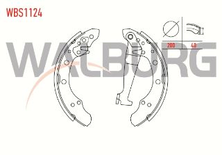 FREN PABUC BALATA ARKA GOLF III 1.6İ LEVYELI 200X40 MM 1991-1999/GOLF III 1.9 TD- 1991-1999/FABIA 1.4 TDI- 1999-2007/FABIA II 1.4 TDI- 2006-2015/FAVORIT PİCK UP 1.3 1992-1997 resmi