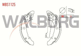 FREN PABUC BALATA ARKA GOLF I 1.3 LEVYELI 180X31MM 1974-1985/GOLF I 1.6 1974-1985/GOLF I 1.6 D 1974-1985/GOLF II 1.6 1983-1992/GOLF II 1.6 TD 1983-1992/PASSAT 1.6 1980-1988/80 1.6 TDI 1978-1986 resmi