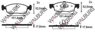 FREN BALATA ÖN FIAT DOBLO (119,223) 1.9 JTD 17.80MM 2001-2010 resmi