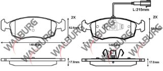FREN BALATA ÖN FISLI FIAT GRANDE PUNTO EVO (199) 1.3 MJT 2008-2012/ GRANDE PUNTO EVO (199) 1.2İ 2008-2012/ GRANDE PUNTO EVO (199) 1.4 2008-2012/ GRANDE PUNTO EVO (199) 1.6 2008-2012 resmi
