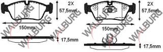 FREN BALATA ÖN BMW 3 SERISI (E36) 318 İ 1990-1998/ (E36) 320 İ 1990-1998/ 3 SERISI (E46) 316 İ 1998-2005/ (E46) 318 İ 1998-2005/ (E46) 320 D 1998-2005/ (E46) 325 İ 1998-2005/ (E46) 330 CD 1998-2005 resmi