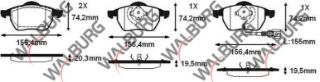 FREN BALATA ÖN FISLI VOLKSWAGEN GOLF IV 1.9 TDI 1997-2005/ 1.8 T 1997-2005 / BORA 1.8 T 1998-2005/ AUDI A3 1.6 1996-2003/ A3 1.9 TDI 1996-2003/ SEAT LEON 1.9 TDI 1999-2006/ 1.8 20V 1999-2006 resmi