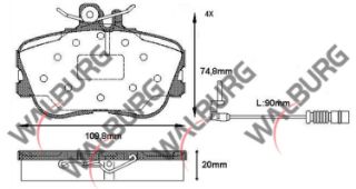 FREN BALATA ÖN MERCEDES C SERISI (W203) C 200 20.00MM 2000-2006 resmi