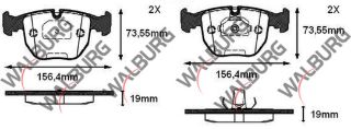 FREN BALATA ÖN BMW X5 (E53) 3.0 D 2000-2007/ (E53) 3.5 XD 2000-2007/ X5 (E53) 4.4 2000-2007/ (E53) 4.6 İS 2000-2007/ 5 SERISI (E39) 525 İ 1995-2003/ (E39) 530 D 1995-2003/ (E39) 518 İ 1995-2003 resmi