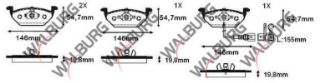 FREN BALATA ÖN FISLI VW GOLF IV 1.4İ 16V 1997-2005/ GOLF IV 1.6İ 1997-2005/ GOLF V 1.6İ 2003-2009/ BORA 1.4İ 16V 1998-2005/ AUDI A3 1.6 1996-2003/ LEON 1.9 TDI 1999-2006 resmi