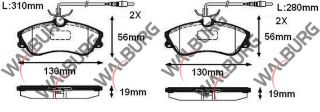 FREN BALATA ÖN FISLI PEUGEOT PARTNER 1.9 D 1996-2008/ PARTNER 2.0 HDI 1996-2008/ 306 1.6İ 1993-2002 / 306 1.8İ 1993-2002/ BERLİNGO 1.9 D 1996-2008/ resmi