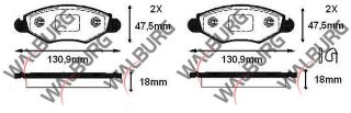 FREN BALATA ÖN PEUGEOT 206 (2A/C) 1.4İ 16V 1998-2006 / 206 (2A/C) 1.4 HDI 1998-2006 / 206 (2A/C) 1.6İ 16V 1998-2006 resmi