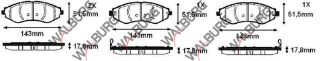 FREN BALATA ÖN İKAZLI CHEVROLET LACETTİ (J200) 1.4İ 16V 2006-2012 / LACETTİ (J200) 1.6İ 2006-2012 / DAEWOO NUBIRA (KLAN) 1.6İ 2003-2005 resmi