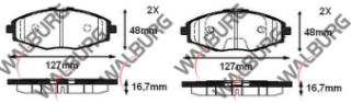 FREN BALATA ÖN CHEVROLET SPARK 1.0İ 2005-2010/ SPARK 0.8İ 2005-2010 / DAEWOO MATİZ 0.8İ 1998-2005/ LANOS 1.4İ 1997-2005/ LANOS 1.5İ 1997-2005/ LANOS 1.6 16V 1997-2005 resmi