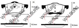 FREN BALATA ÖN İKAZLI VOLVO C70 I 2.0 1998-2005/ S60 I 2.0 T5 2000-2010/ S80 I 3.0 T6 1998-2006/ V70 I 2.0 T 1997-2000/ V70 II 2.0 T 2000-2007/ S 80 I 2.0 T 1998-2006/ S60 I 2.0 T 2000-2010 resmi