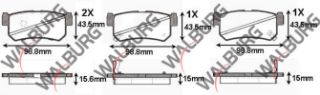 FREN BALATA ARKA SSANGYONG MUSSO (FJ) 2.2 TD 15.60MM 1993-2004 resmi