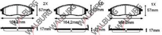 FREN BALATA ÖN İKAZLI NİSSAN PİCK UP (D22) 2.5 DI 4WD 1998- / NP300 SKYSTAR 2.5 DCI 2008- / SKYSTAR 2.5 D 1998-2002 / SKYSTAR 2.4İ 2002-2005 resmi
