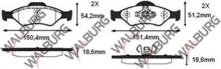 FREN BALATA ÖN FORD FİESTA IV 1.25İ 16V 1996-2002/ FİESTA IV 1.4İ 16V 1996-2002 / FİESTA IV 1.3İ 1996-2002 resmi