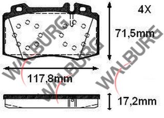 FREN BALATA ÖN MERCEDES C SERISI (W203) C 230 2000-2006/ (W203) C 270 CDI 2000-2006/ (W203) C 200 CDI 2000-2006/ (W203) C 220 CDI 2000-2006/ CLK (C209) 200 2002-2009/ (C209) 230 2002-2009 resmi