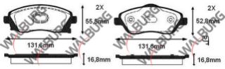 FREN BALATA ÖN İKAZLI OPEL CORSA C 1.3 CDTI 2000-2006/ CORSA C 1.0 2000-2006/ CORSA C 1.2 2000-2006 / CORSA C 1.4 2000-2006/ CORSA C 1.7 CDTI 2000-2006 resmi