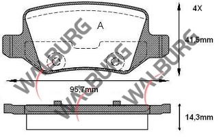 FREN BALATA ARKA MERCEDES A SERISI (W169) A 150 2004-2012/ (W169) A 170 CDI 2004-2012/ B SERISI (W245) B 160 2005-2011/ (W245) B 160 2005-2011/ (W245) B 200 CDI 2005-2011/ VANEO 1.7 CDI 2002-2005 resmi