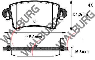 FREN BALATA ARKA RENAULT MASTER II 2.8 DTI 1998-2010/ MASTER II 2.5 DCI 1998-2010/  MASTER II 1.9 DTI 1998-2010/ OPEL MOVANO A 1.9 DTI 2001-2010/ MOVANO A 2.5 DTI 2001-2010 resmi