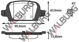 FREN BALATA ARKA İKAZLI OPEL COMBO C 1.3 CDTI 2001-2006 / COMBO C 1.7 CDTI 2001-2006 / COMBO C 1.7 CDTI 2001-2006 resmi