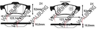 FREN BALATA ARKA VECTRA C 1.6 16V-1.9 CDTI-2.0 DTI 2002-2008/CITROEN C5 III 1.6 HDI-1.6 THP 2008-2015/PEUGEOT 508 1.6 E-HDI 2010-/FOCUS II 1.6 TDCI 2004-2011/TRANSİT CON. 1.8 TDCI 2002-2013 resmi