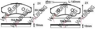 FREN BALATA ÖN FISLI FIAT DUCATO (244) 2.3 JTD 2002-2006 / DUCATO (244) 2.8 JTD 2002-2006 / CITROEN JUMPER II 2.8 HDI 2002-2006 / PEUGEOT BOXER II 2.0 HDI 2002-2006 / BOXER II 2.8 HDI 2002-2006 resmi