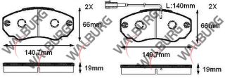 FREN BALATA ÖN FISLI FIAT DUCATO 2.8 TDI 2002-2006 /DUCATO 2.3 JTD 2002-2006/DUCATO 2.0 JTD 2002-2006/PEUGEOT BOXER II 2.0 HDI 2002-2006/ CITROEN JUMPER II 1.9 D 2002-2006/ JUMPER II 2.8 HDI 2002-2006 resmi