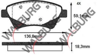 FREN BALATA ÖN RENAULT MEGANE II (BM0/1,CM0/1) 1.5 DCI 2002-2008 / MEGANE II 1.6İ 16V 2002-2008 / SCENİC II (JM0/1) 1.5 DCI 2003-2009 / SCENİC II 1.6İ 16V 2003-2009 resmi