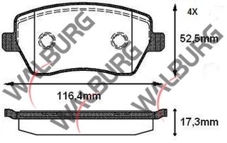 FREN BALATA ÖN CLİO III 1.2İ 16V 2005-2012/CLİO III 1.4İ 16V 2005-2012/ CLİO III 1.5 DCI 2005-2012/DACIA DUSTER 1.5 DCI 2012-/DOKKER 1.5 DCI 2012-/LODGY 1.5 DCI 2012-/NİSSAN MİCRA 1.2İ 16V 2003-2010 resmi