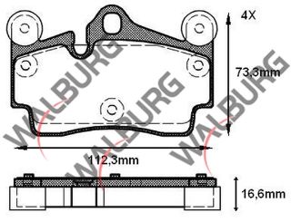 FREN BALATA ARKA VW TOUAREG 6.0İ W12 2002-2010/ AUDI Q7 3.0 TFSI 2006-/ Q7 4.2 FSI 2006-/ Q7 3.0 V12 TDI 2006-/ PORSCHE CAYENNE 3.2İ 2002-2010/ CAYENNE 3.0 TDI 2002-2010/ CAYENNE 3.6İ 2002-2010 resmi