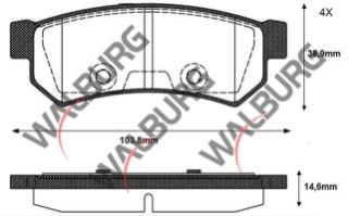 FREN BALATA ARKA CHEVROLET LACETTİ (J200) 1.6İ 2006-2012 / CHEVROLET LACETTİ (J200) 1.4İ 16V 2006-2012 resmi