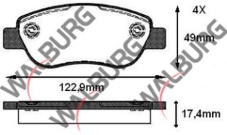 FREN BALATA ÖN FIAT ALBEA 1.2 2003-2005 / FIAT PALİO 1.2 2003-2005 resmi