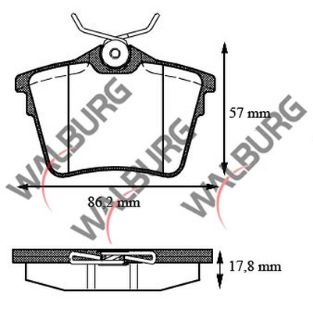 FREN BALATA ARKA PEUGEOT 407 (6D) 1.6 HDI 2004-2011 / PEUGEOT 407 (6D) 1.8İ 2004-2011 / PEUGEOT 407 (6D) 2.0İ 2004-2011 / PEUGEOT 407 (6D) 2.0 HDI 2004-2011 resmi